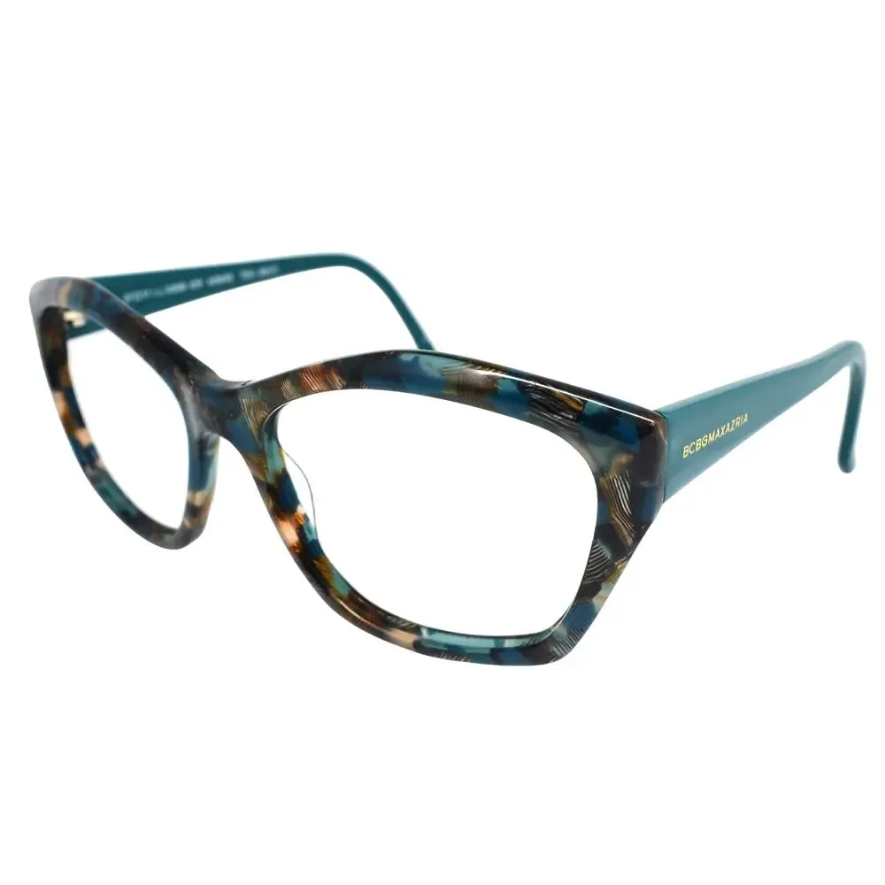 BCBGMAXAZRIA Admire Teal Multi 57-17-140mm Sunglass / Eyeglass FRAMES ONLY -GOOD
